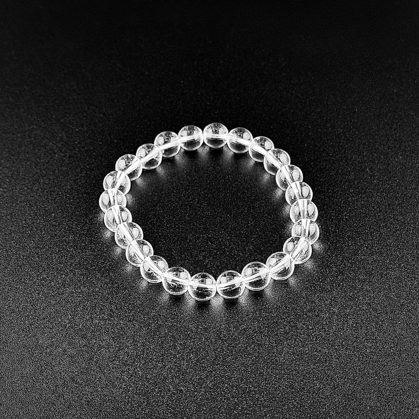Clear Elements- Quartz Bracelet Stretchable 8MM beads