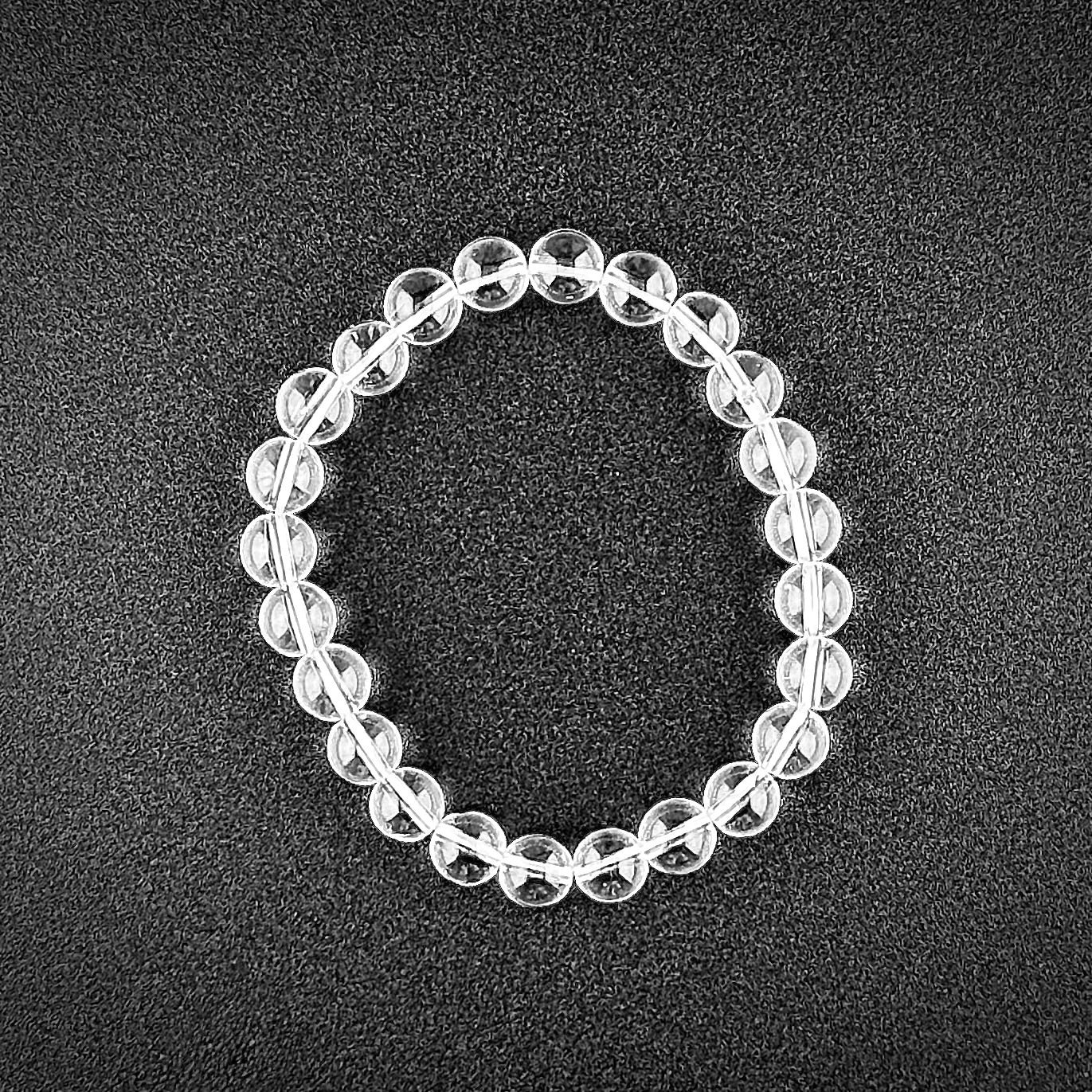 Clear Elements- Quartz Bracelet Stretchable 8MM beads