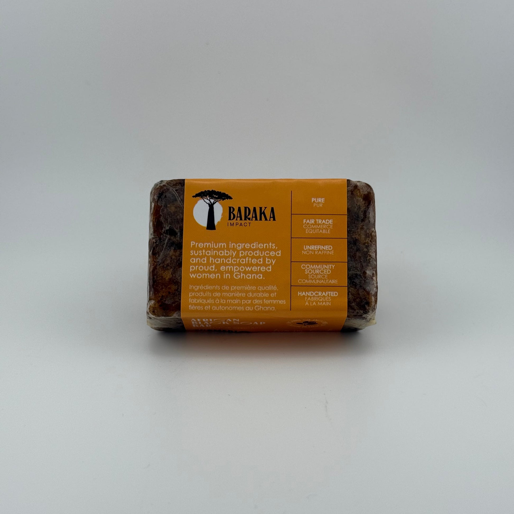 Black Soap with Shea Butter, Turmeric, Honey and Herbal Enrichment